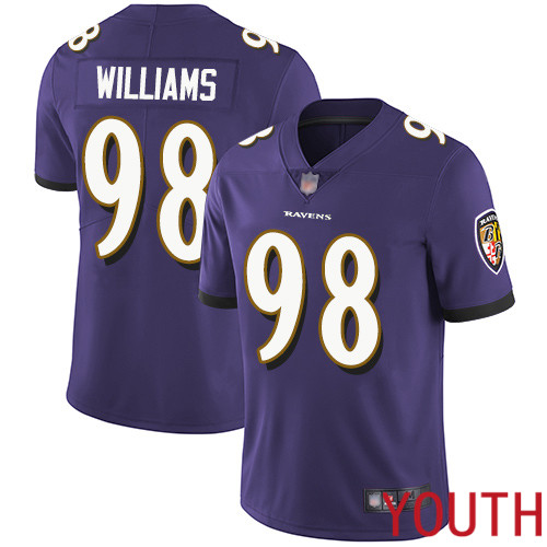 Baltimore Ravens Limited Purple Youth Brandon Williams Home Jersey NFL Football #98 Vapor Untouchable->women nfl jersey->Women Jersey